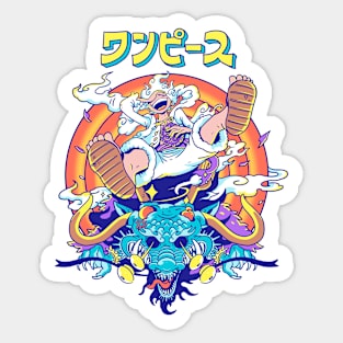 Luffy Gear 5 vs Kaido Sticker